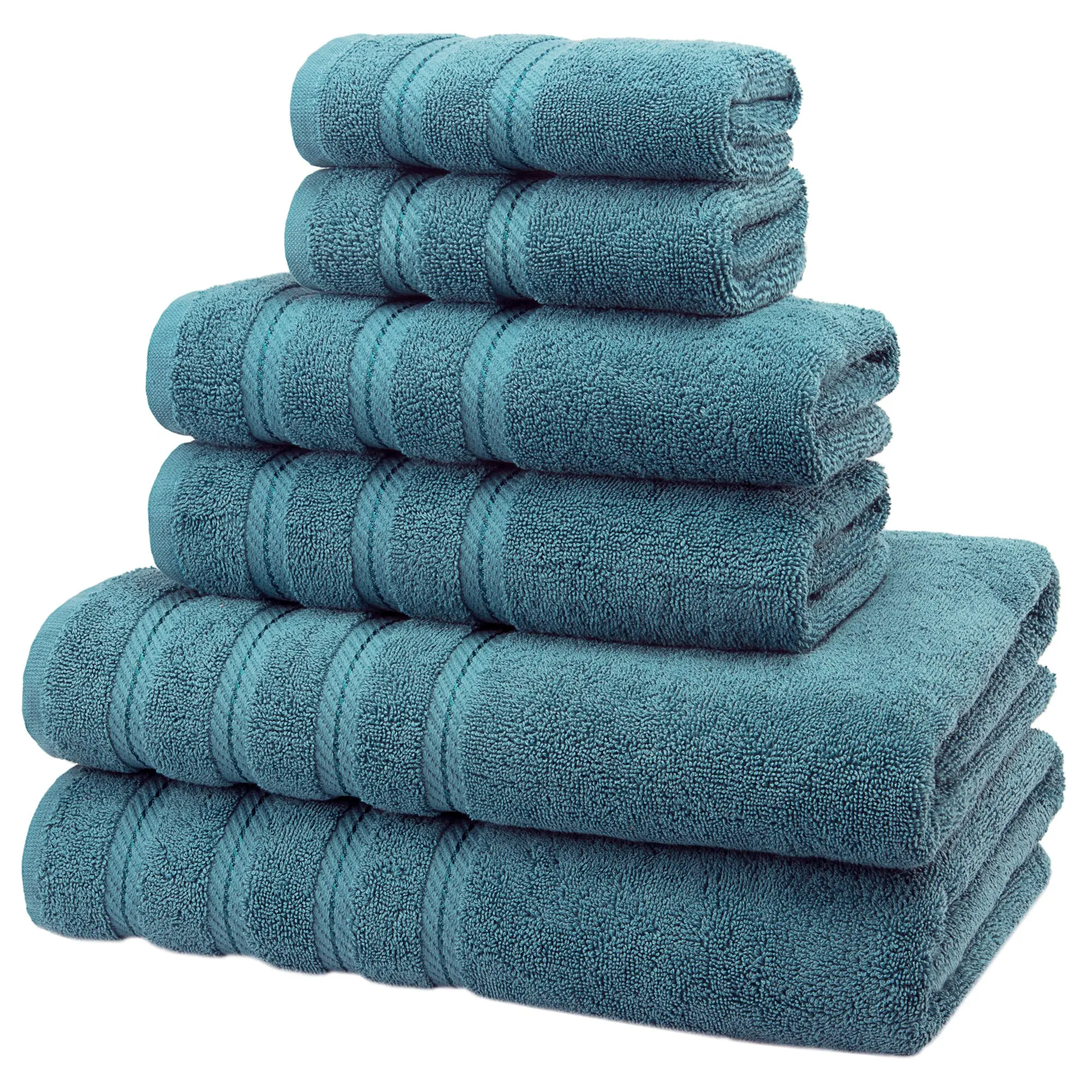 Hot Sale High Quality 100% Cotton 6-Piece Towel Set 2 Bath 2 Hand 2 Washcloths Knitted 600gsm Weigh for Bedroom for Christmas