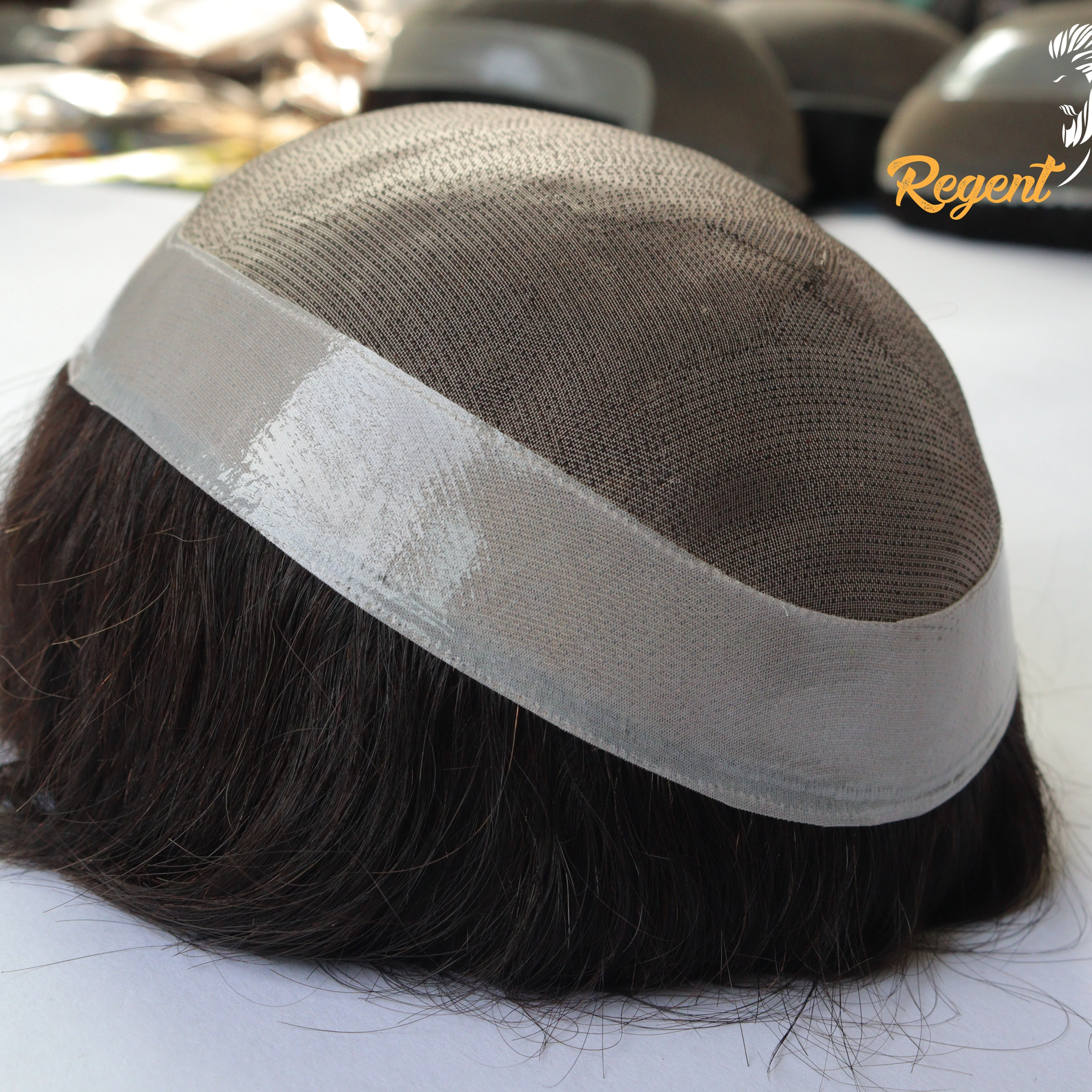 Best quality human hair mono men toupee wig around PU for wholesale from REGENT HAIR Bangladesh cheap haire toupee from factory
