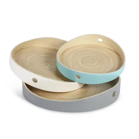 Bamboo tray new design spun bamboo tray 100% nature