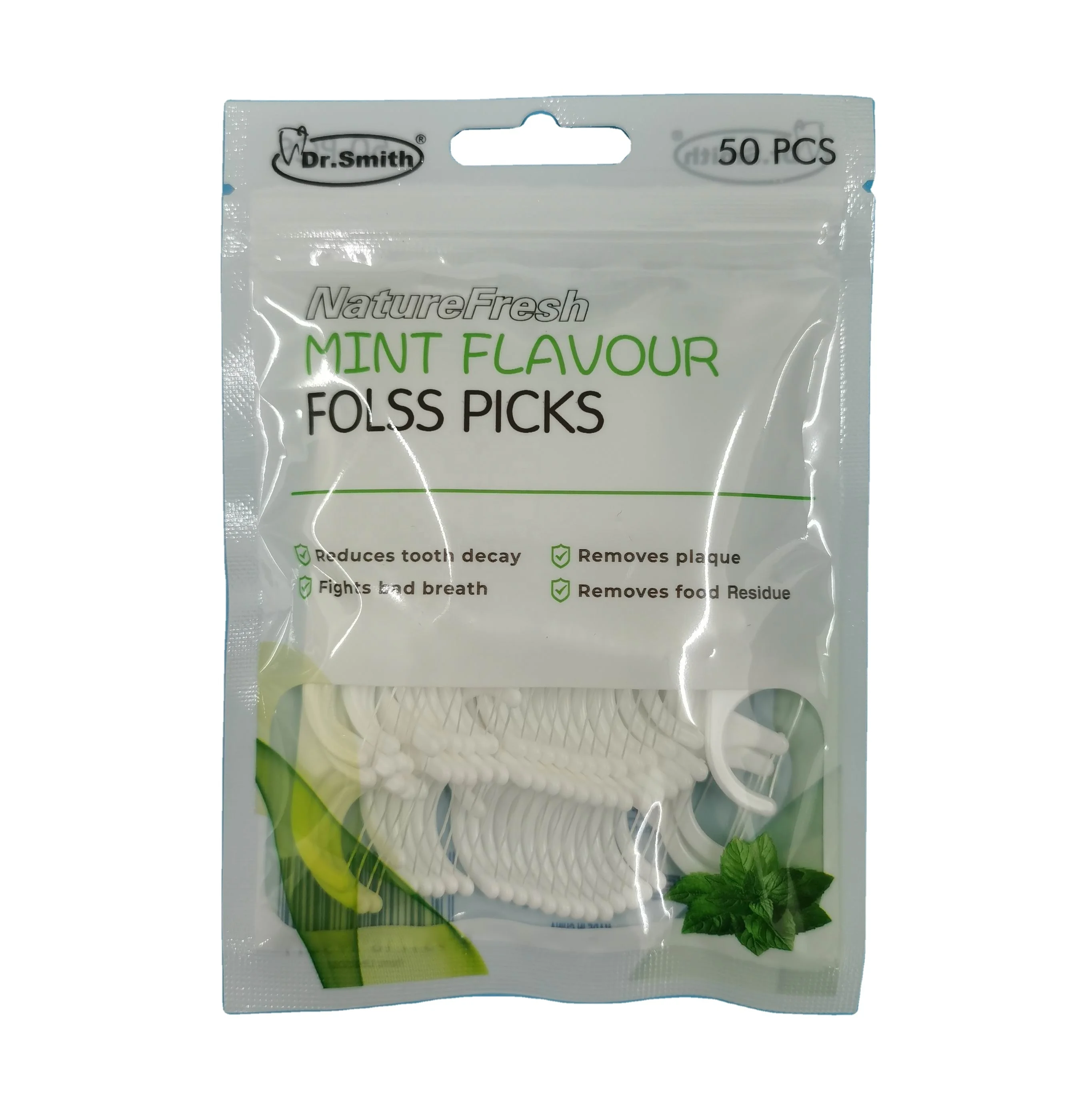Высококачественный Флоссер с мятным вкусом индивидуальная шелковая зубная нить 50 шт.