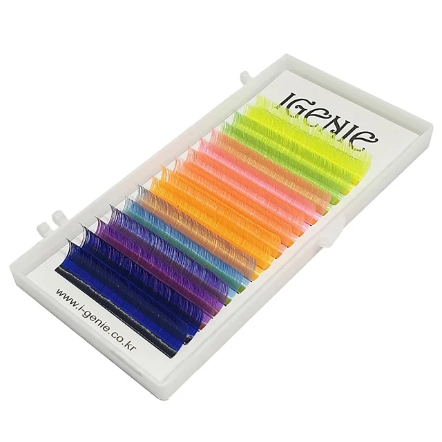 
Neon Color Mixed Eyelash Extensions 