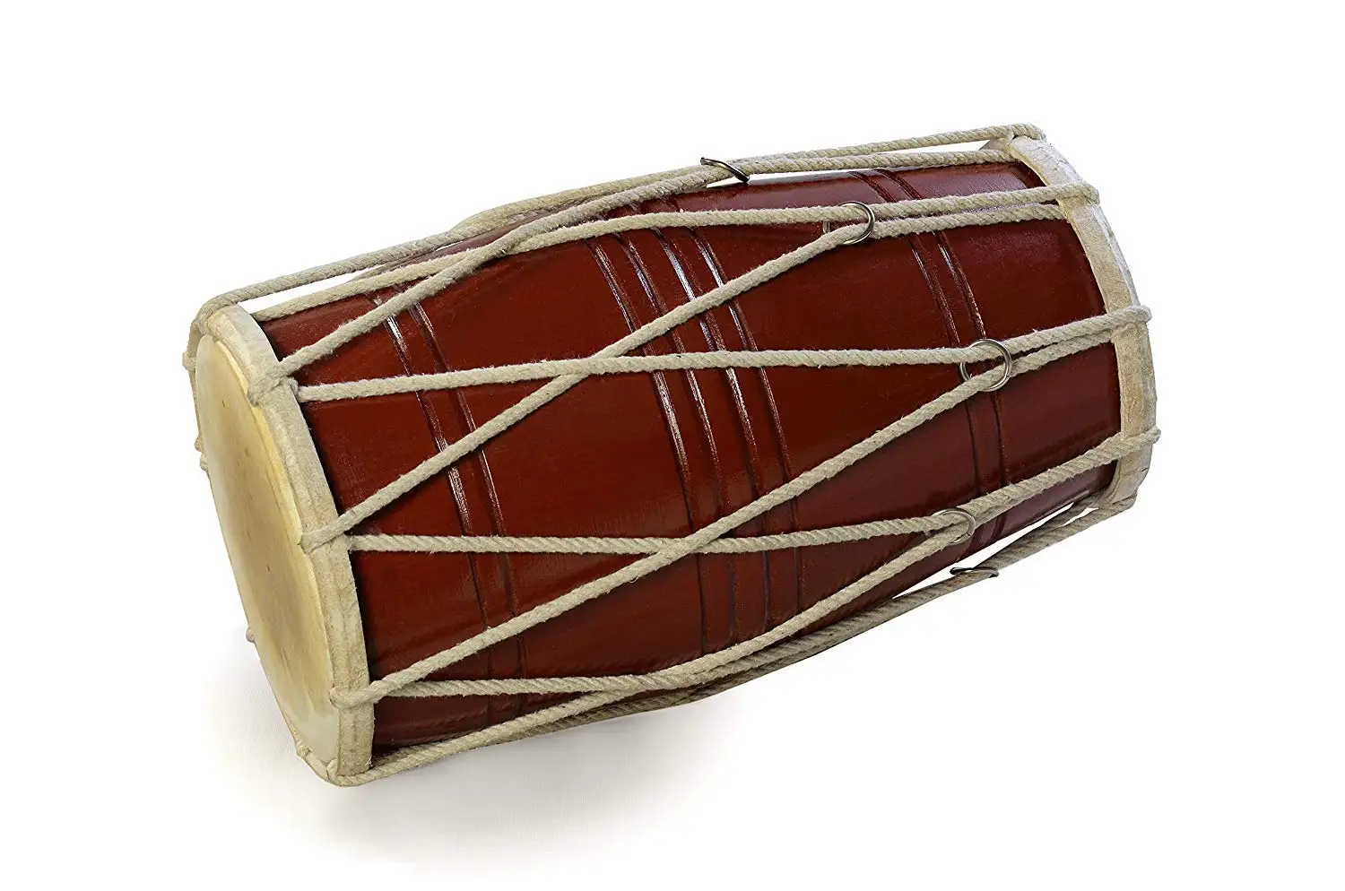 Музыкальный деревянный барабан dholak ручной работы индийский народный музыкальный инструмент