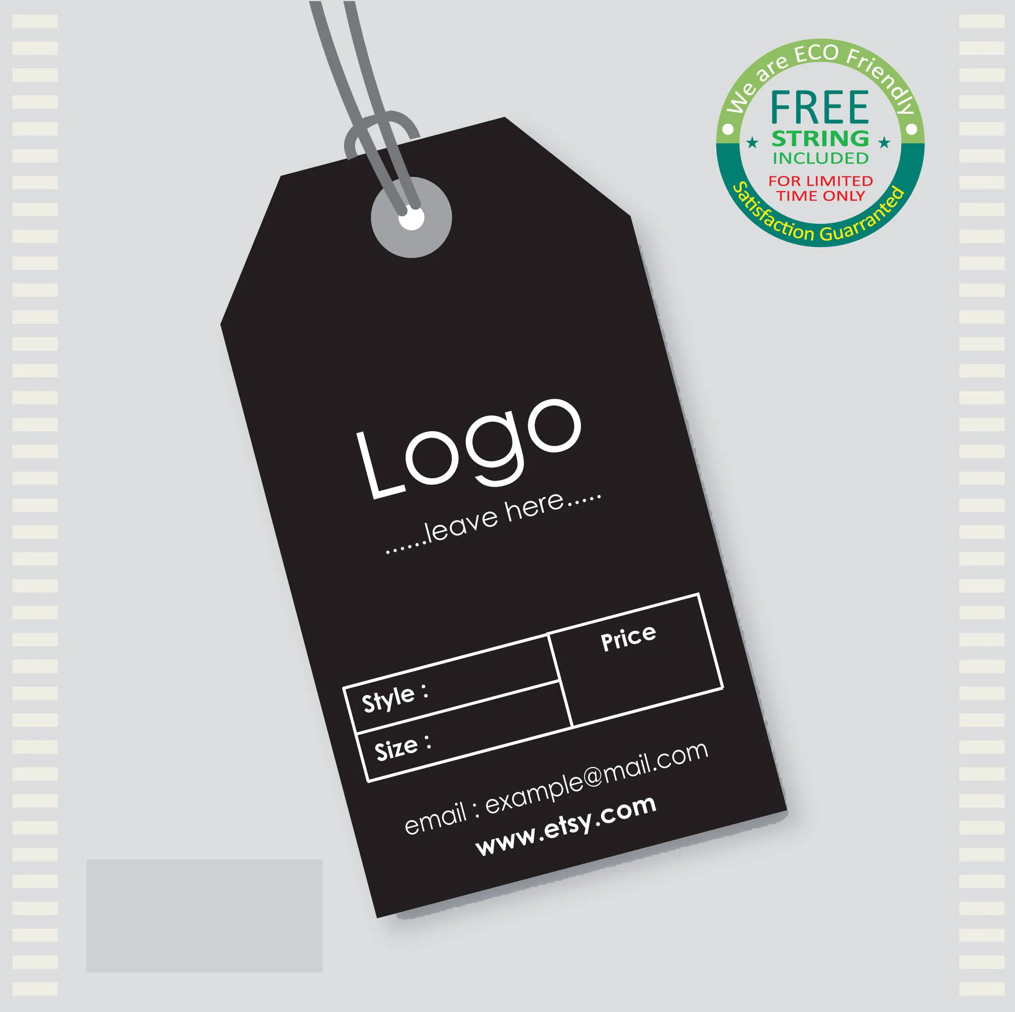 
OEM Printed Logo Garment Hang Tags/Custom Product Clothing Garment Accessories Swing Hang Tag 