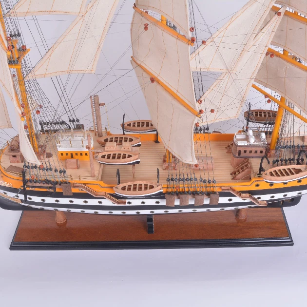 Деревянная модель корабля ручной работы Amerigo Vespucci CPF 80 см из Вьетнама для украшения дома подарочные предметы деревянного искусства