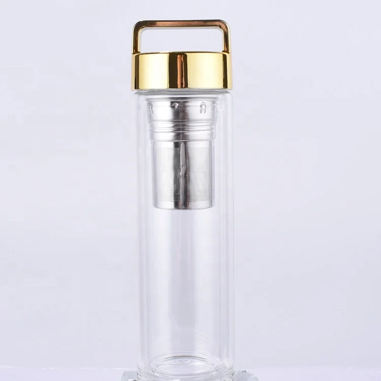 Fashion Graffiti Glass Water Bottle 1000ml Adult Sport Large Capacity Transparent Space Cup Portable Tea Strainer Filter Bottle