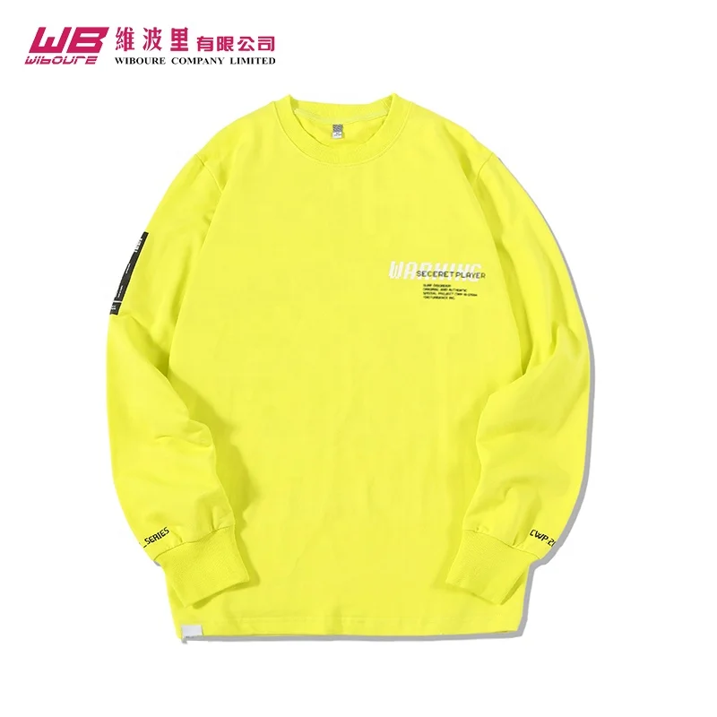 Top sale	fast supplier fashionable Stock 100% cotton screen printing 220g 100 cotton crew neck sweatshirt for Men