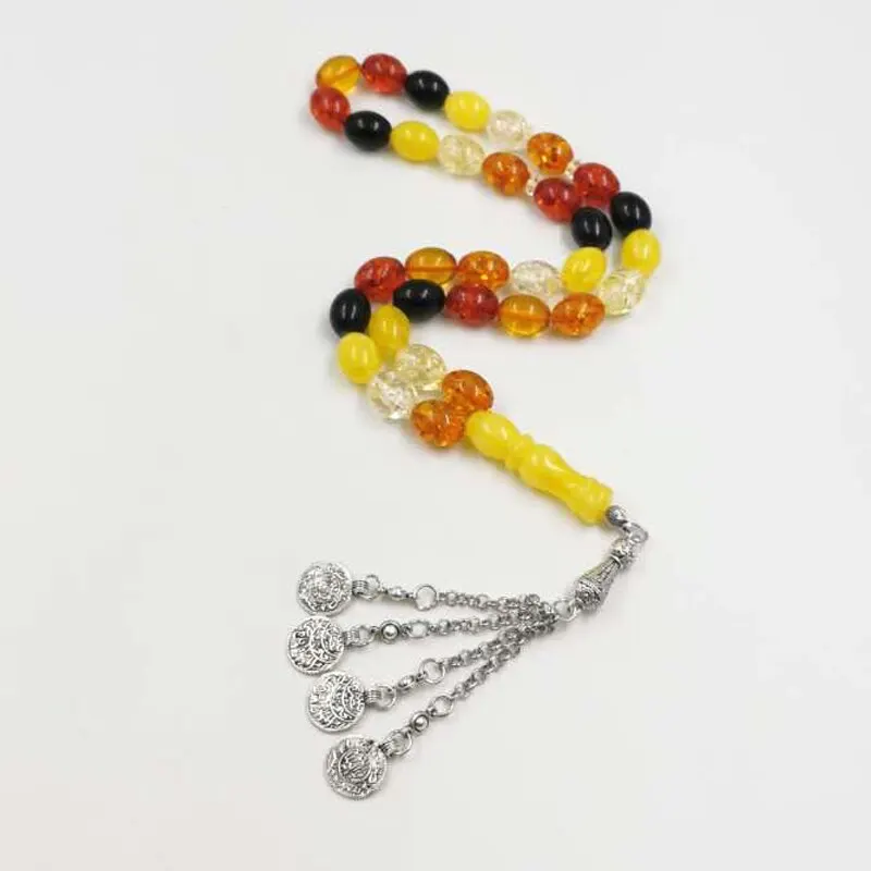  Мусульманские четки мусульманские 33 Молитвенные Четки Мужские аксессуары Tasbih на руку металлические кисточки модные арабские подарки браслеты