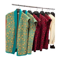 Женский вязаный шерстяной жилет Tengri, стильный жилет белого цвета с принтом, 2021