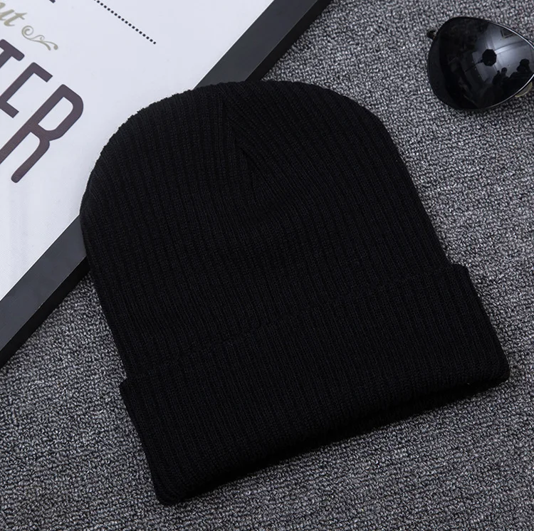 China factory manufacture custom winter knitting hats baseball cap 100% Acrylic Custom LED Hat for Women LED Cap for Men