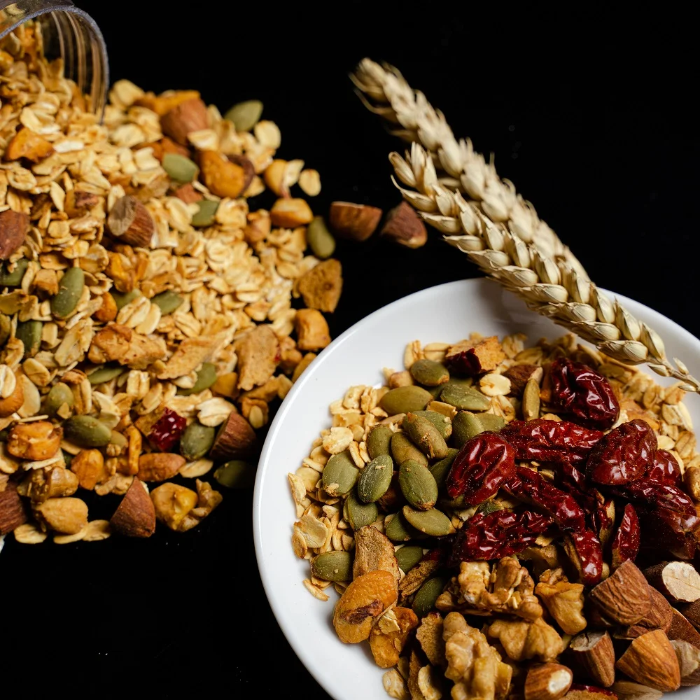 Sugar-Free Box Baked Cashew Almond Granola for Adult with Vani and Honey Flavor