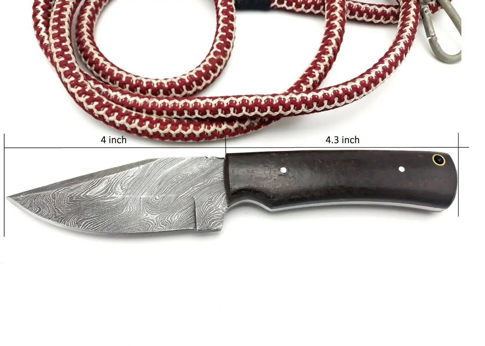  Дамасский нож ручной работы 8 00 дюймов с ручкой и футляром из микрокарты GEE-625