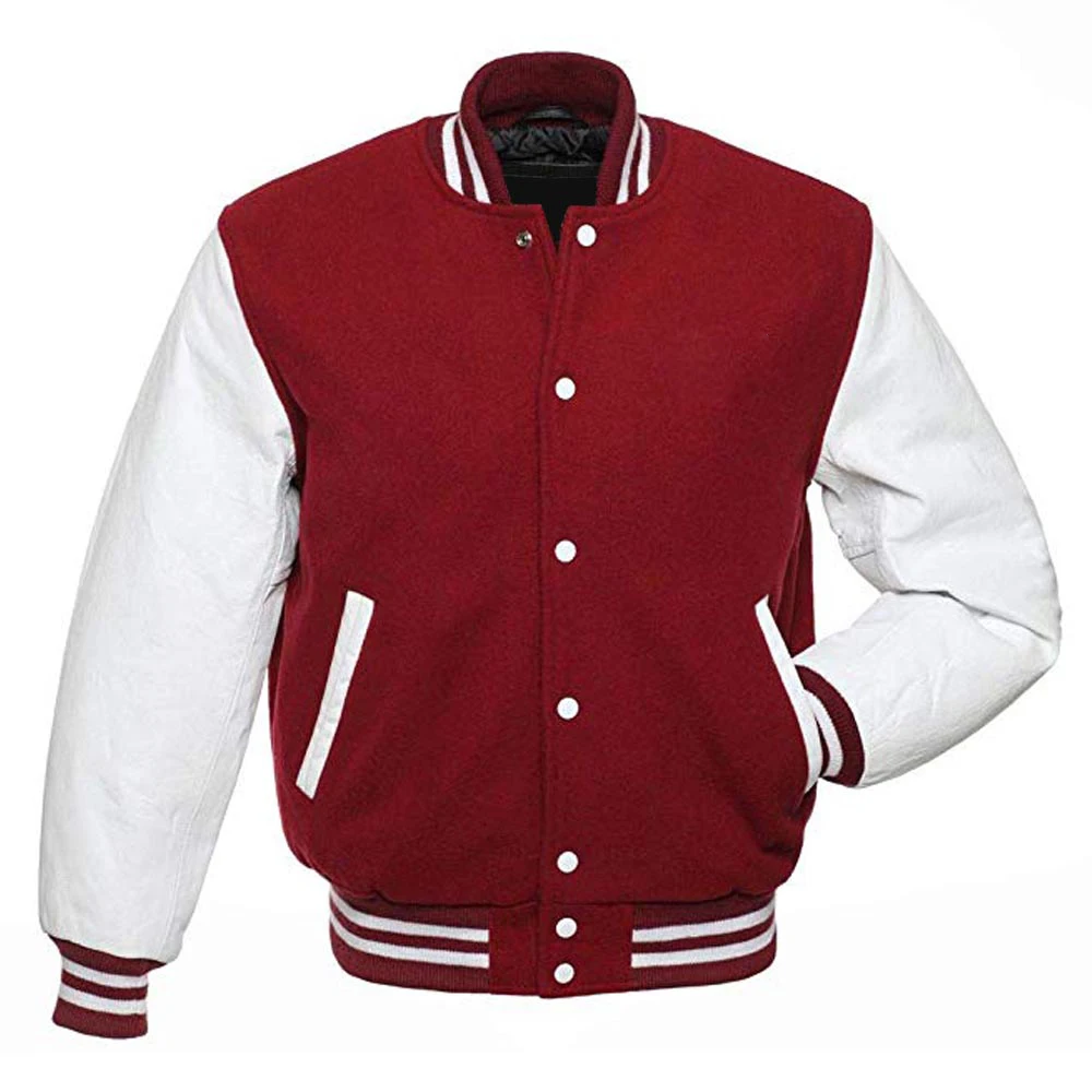 2021 собственный дизайн, изготовленная на заказ бейсбольная куртка Letterman без капюшона/красные и белые куртки