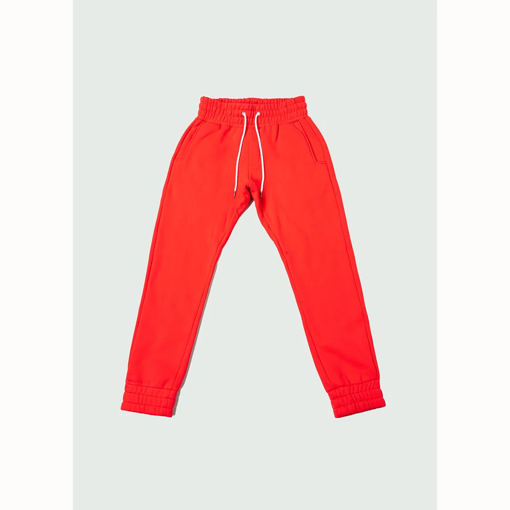 OEM Solid Teal Staple Joggers Men Cotton Fleece Sweatpants Winter jogger pants