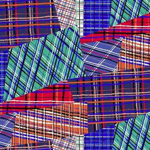 Темно-Синий Бирюзовый в клетку клетчатый узор на Hi-Мульти шифоновая ткань для оптовой продажи-стиль P-1028-500