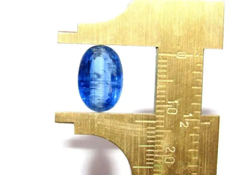 Natural certified kyanite faceted oval shape loose gemstone cabochon making jewelry price per carat