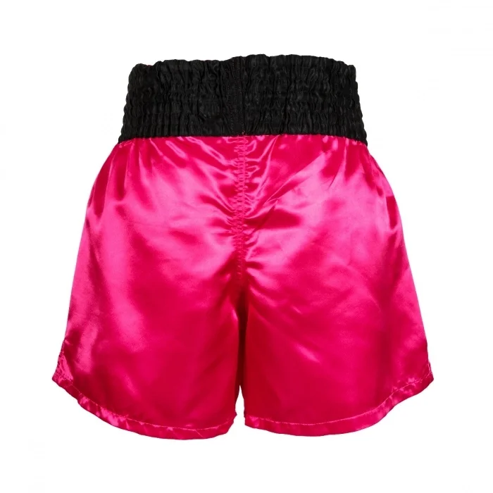 2022 Factory Wholesale Pink color Silk Satin Pink muay thai Shorts mma women girls ladies boxer shorts
