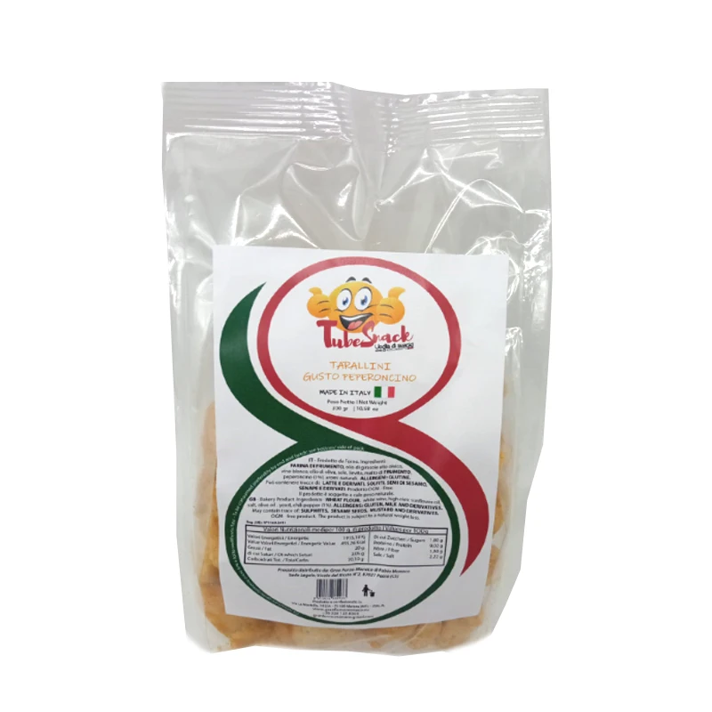 
Top Quality Taralli al peperoncino bakery product Made in Italy Artisanal Calabria 300g snack plastic packaging 
