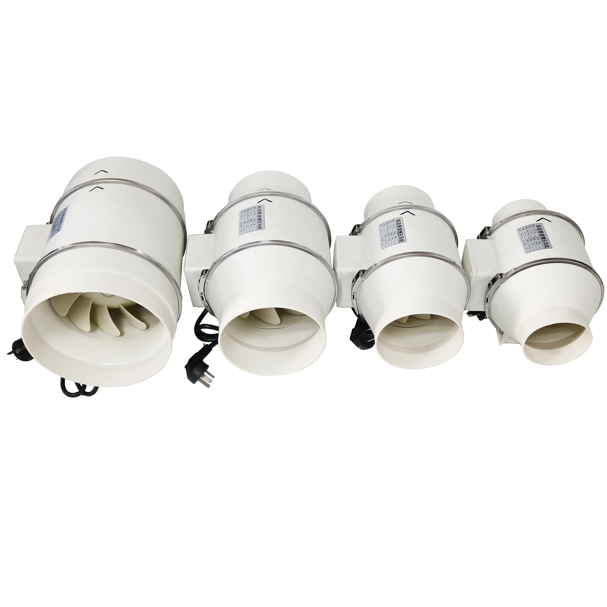 Amazon TT 100 125 150 200mm Smart Dual Inline Duct Fan TT Mixed-Flow 2 Speed Turbo Duct Inline Fan