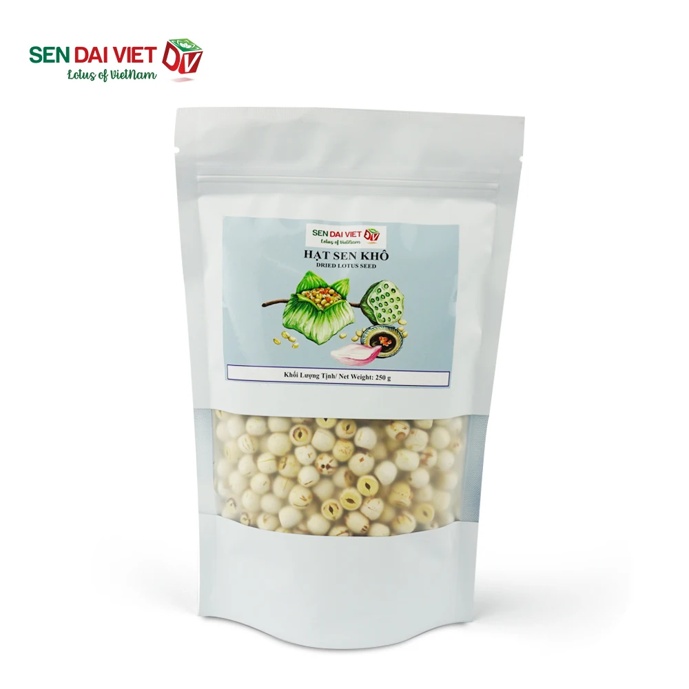 White Color Ivory Lotus Seed Particle Shape Nuts Peeled Off 100% Purity ISO Certificate Dried Lotus Seeds from Vietnam