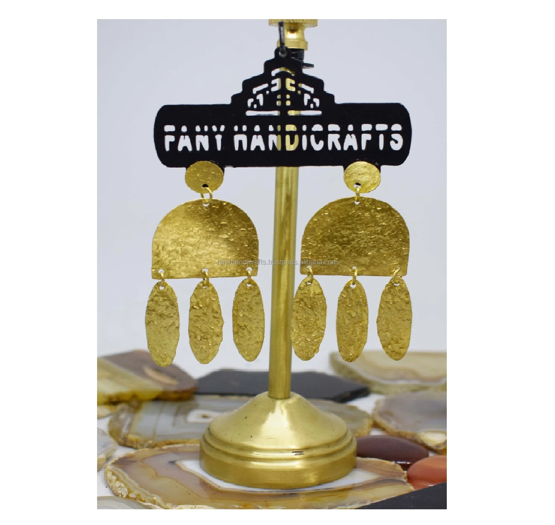 2020 Top Design Shaped Geometric Gold Plated Stud Earrings For Cute Girls Stud Earrings