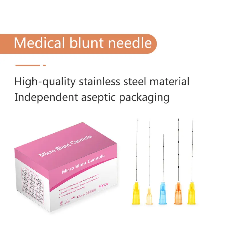Manufacturing painless surgical medical sterile blunt cannula needle micro tip cannula needle for dermal filler hyaluronic acid