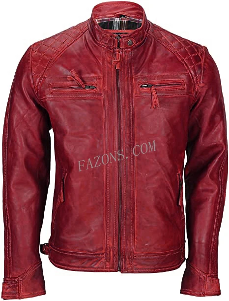 
Men Distressed Biker Leather Jacket Perfect Casual Bomber Racing Style Real Genuine Leather Motorcycle Fashion Jacket OEM 