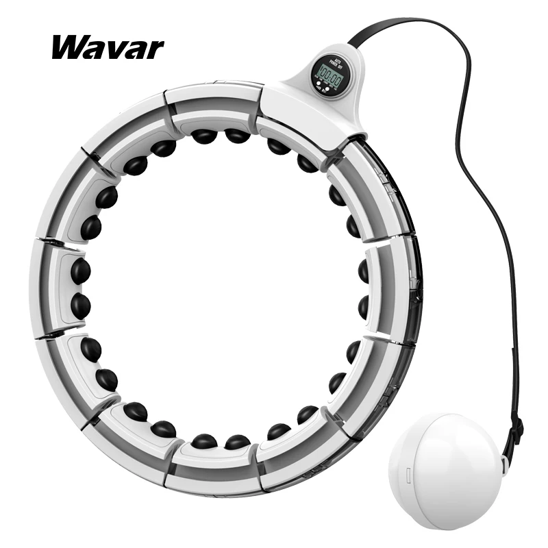 360 Degree Massage LED Display Calorie Record Anti Fall Loss Weight Length Weight Adjustable Exercise Smart Hoola Hoops