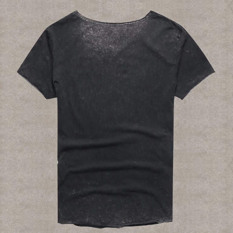 
High Quality Fashional Design Custom Vintage Faded Blank Tshirt Plain Enzyme Wash T Shirt 