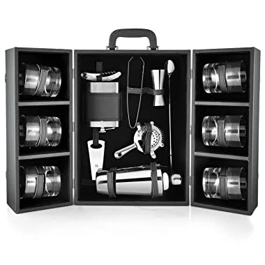 13-piece Gunmetal Black Boston Cocktail Drink Shaker Set Made From Stainless Steel Bar best design new shaker