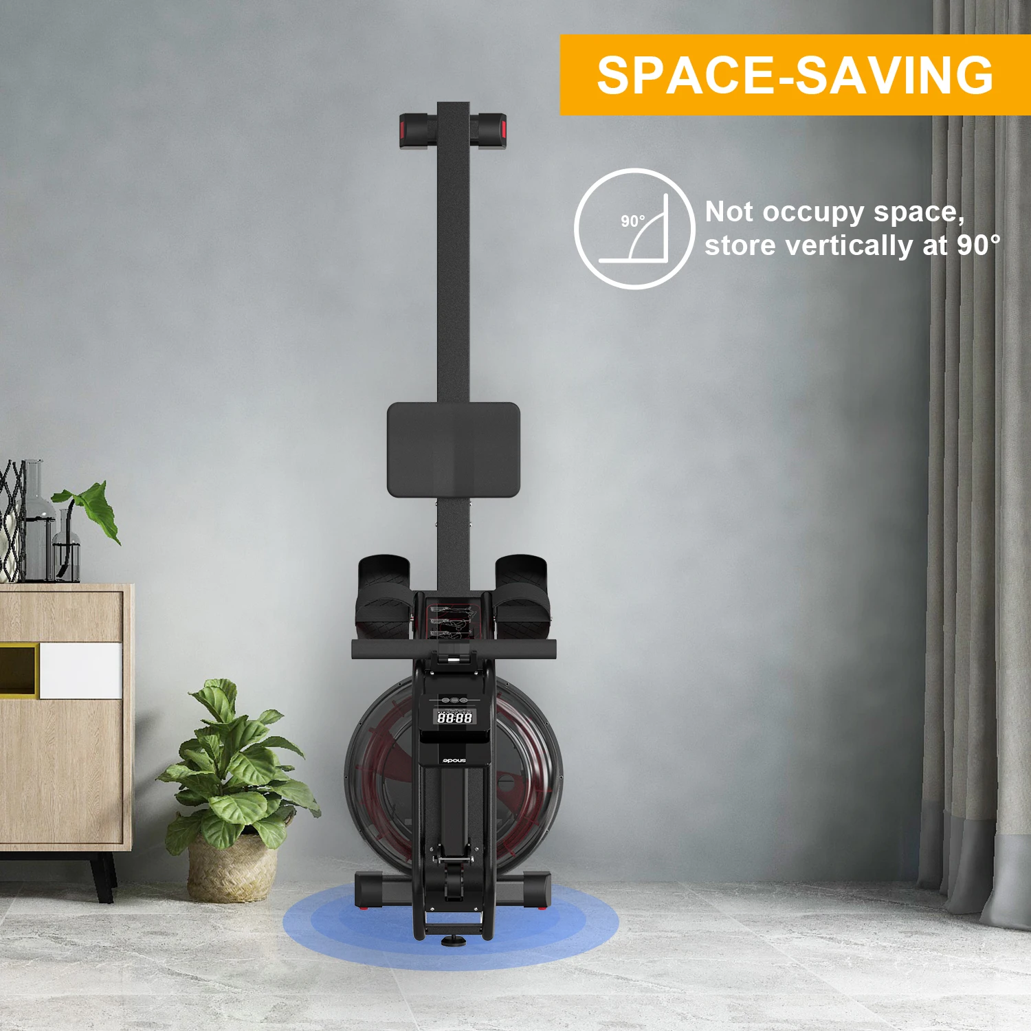 snode WR100 commercial gym water rower exercise equipment body fitness rowing machine