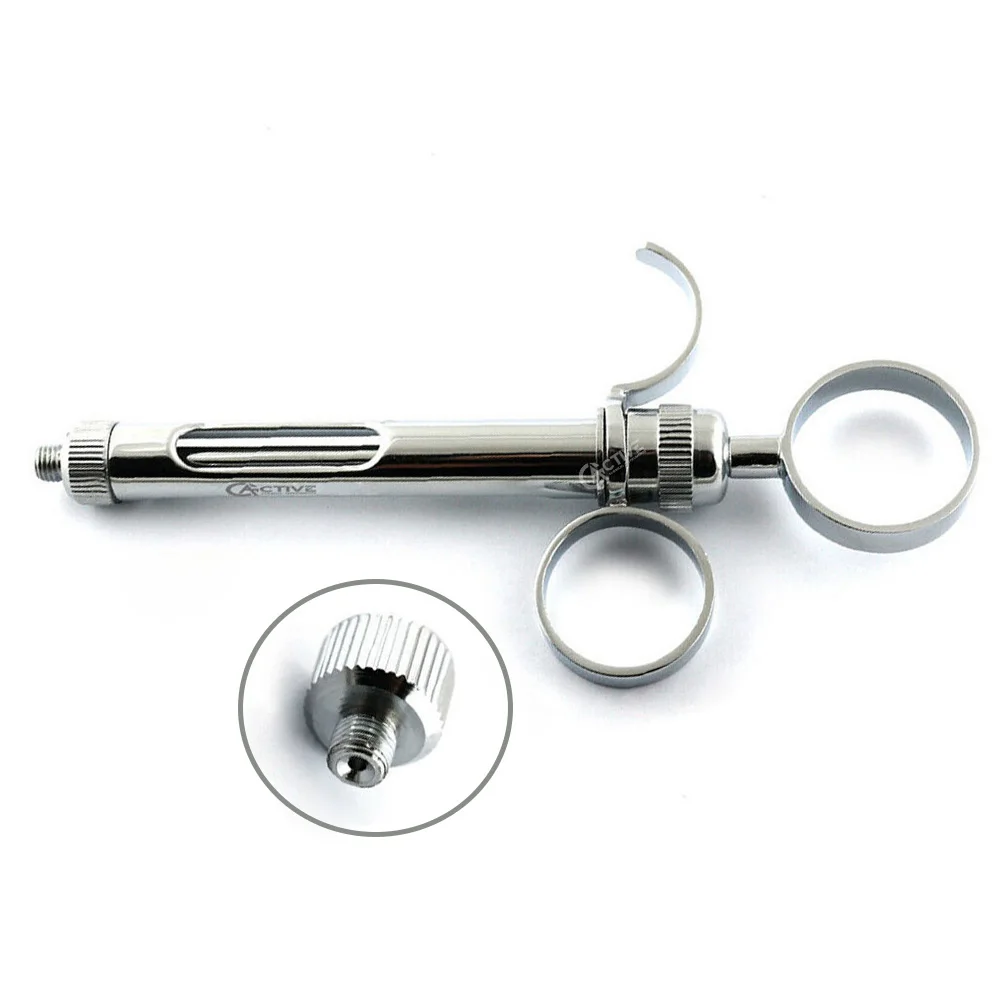 Dental Aspirating Syringes 1.8ml Dentist Anesthesia Cartridge Syringes Stainless Steel Dental Surgical Instruments Reusable