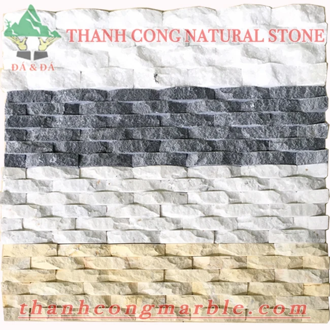 Viet Nam Company Offers Yellow Gold Line Combed Stone Cheap Price Natural Marble Outdoor Tile Dolomite Split Surface Finishing