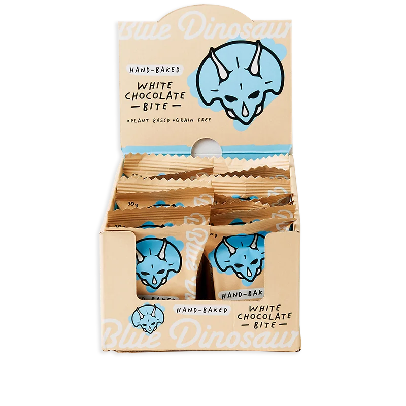 Blue Dinosaur whole food healthy mini bites snack bar Australian bakery flavors