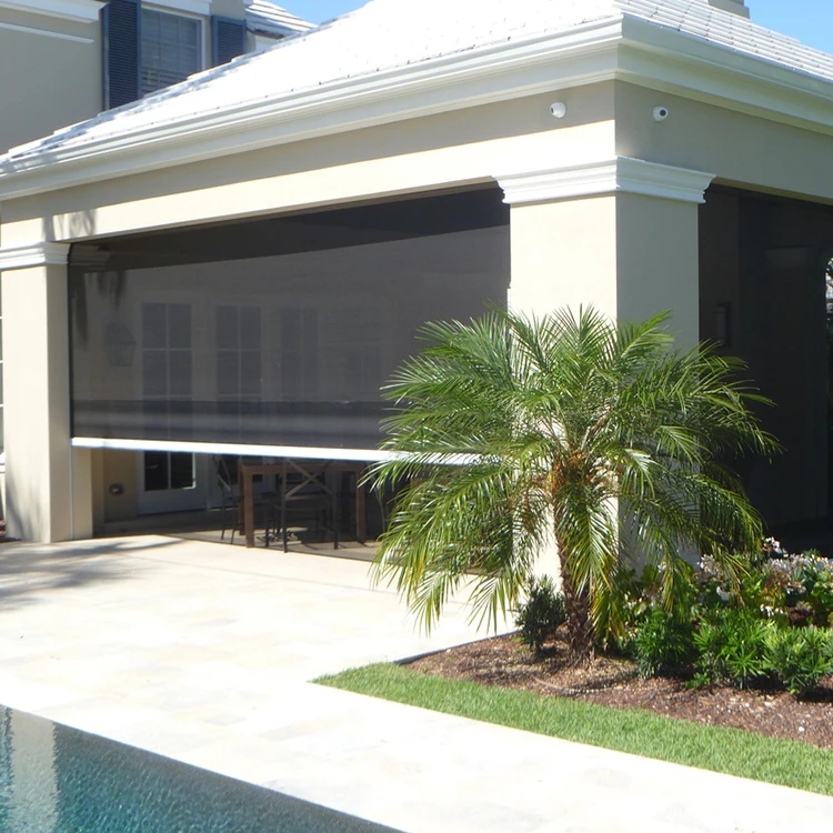 Aluminium Alloy Frame Fiberglass Mesh 500x300 Cm Roll Screen Retractable Garage Curtains