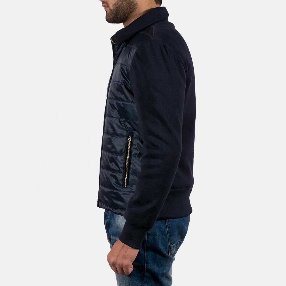 Men Windbreaker Jacket Customized in Black with Zipper Closure / Men Casual Wear Windbreaker Jacket in Polyester and Fleece