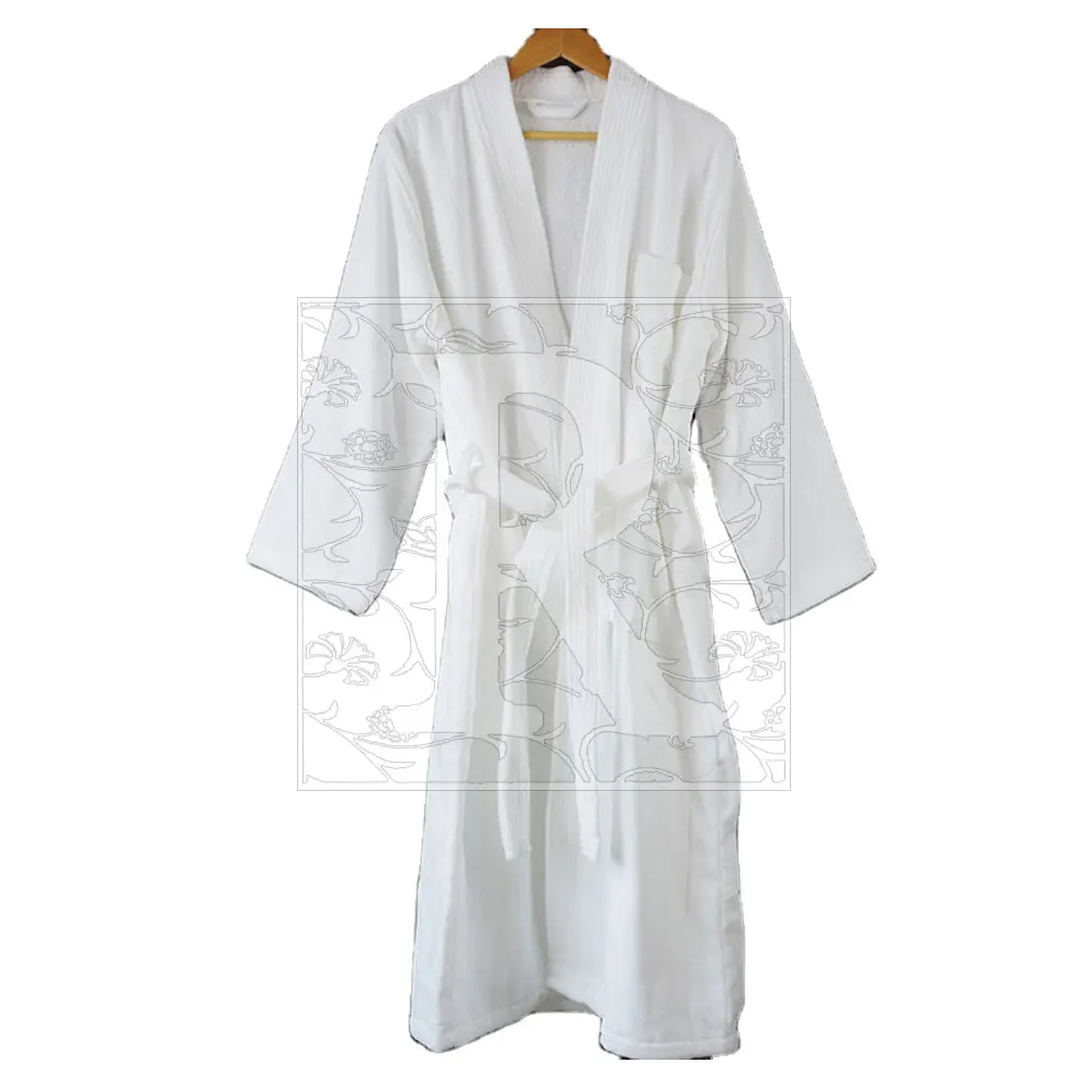 2023 New Premium Quality Unisex Bathrobe White 100% Cotton Hotel Waffle Highly Demanded Premium Quality Hotel Satin Terry Bath