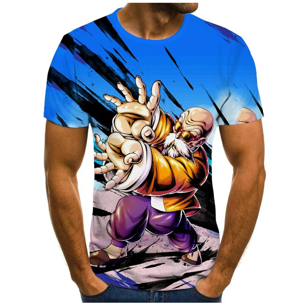 Для мужчин Dragon Ball летний Dragon Ball тонкий Косплей 3D Футболка с принтом