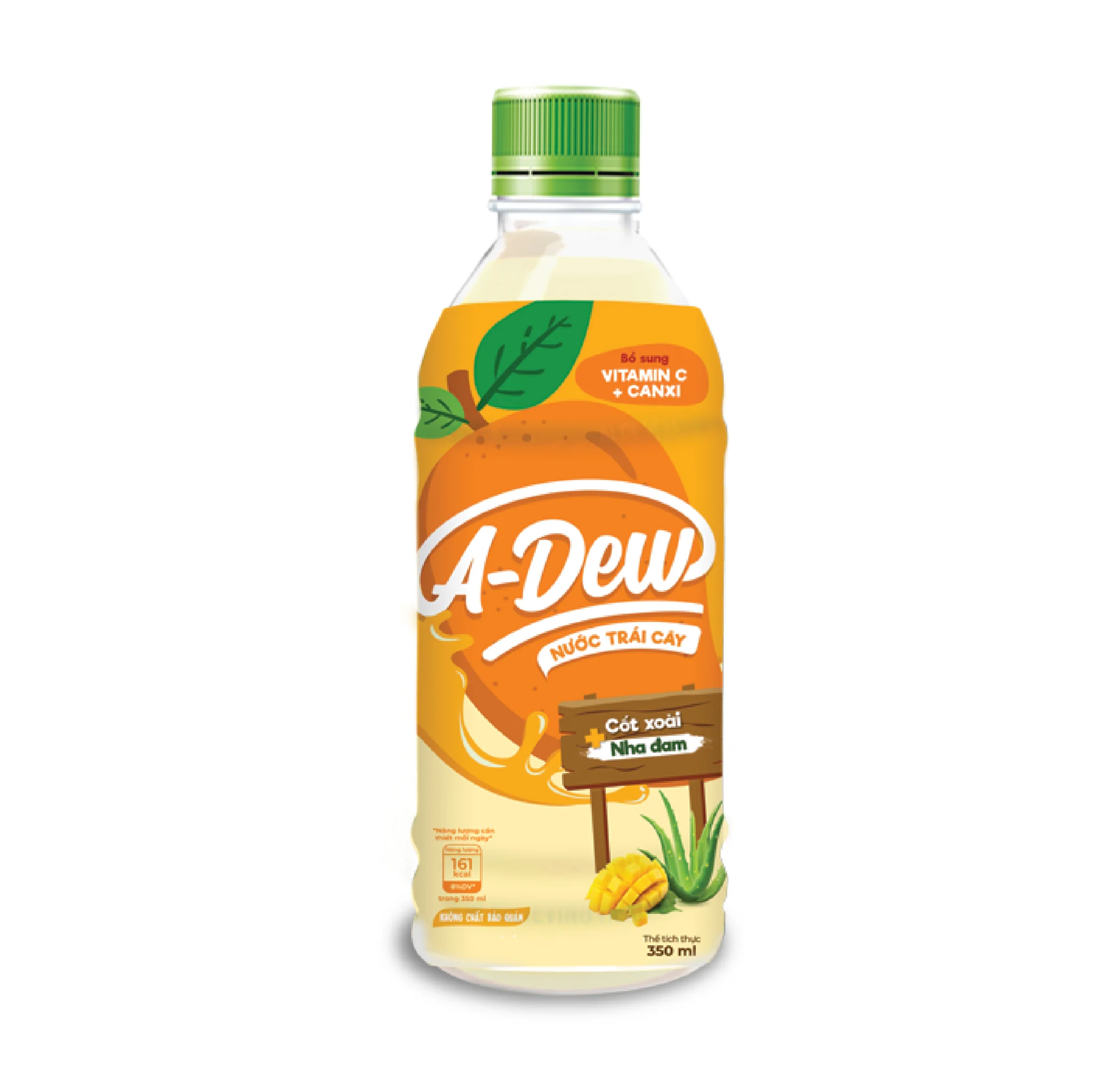 A-DEW сок манго, натуральный сладкий с пульпой алоэ вера, бутылка 350 мл