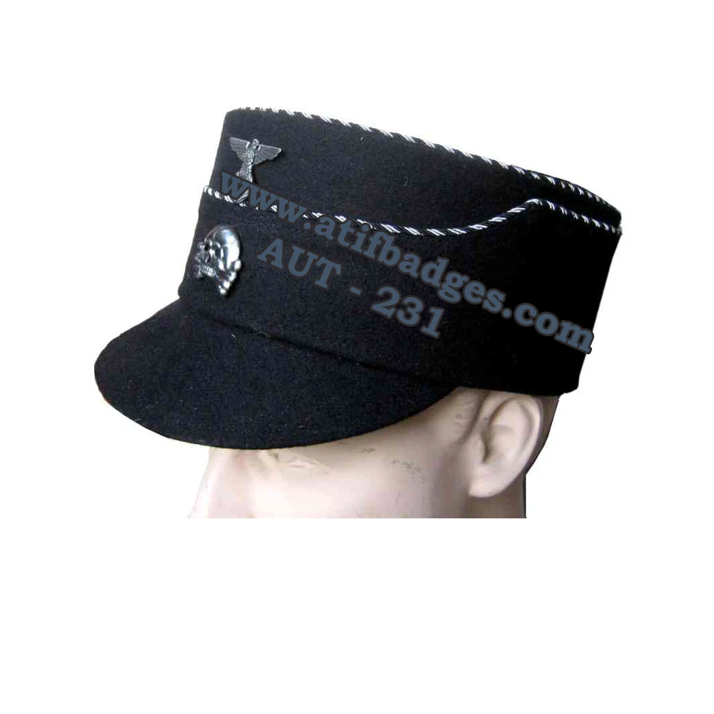 31-SS KEPI IN BLACK WOOL
