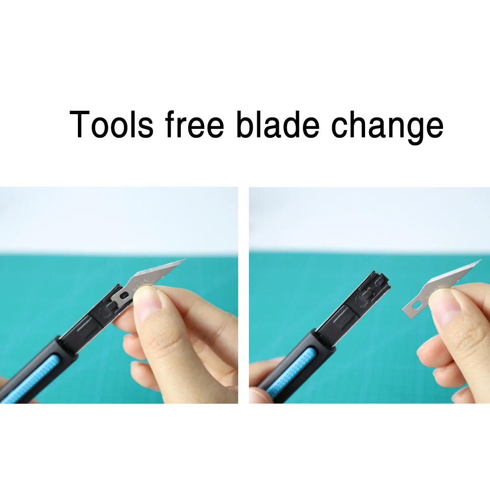 120 SK2 craft knife blade refill with 1precision hobby knife, ideal for leather art, scrapbooking, foam, clay, carving.