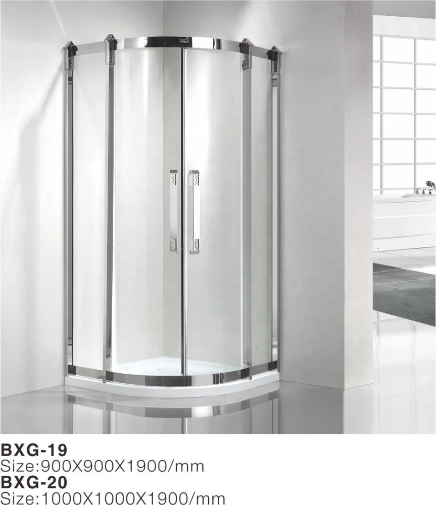 Cheap factory price new design hanging rollers sliding screen shower enclosure door