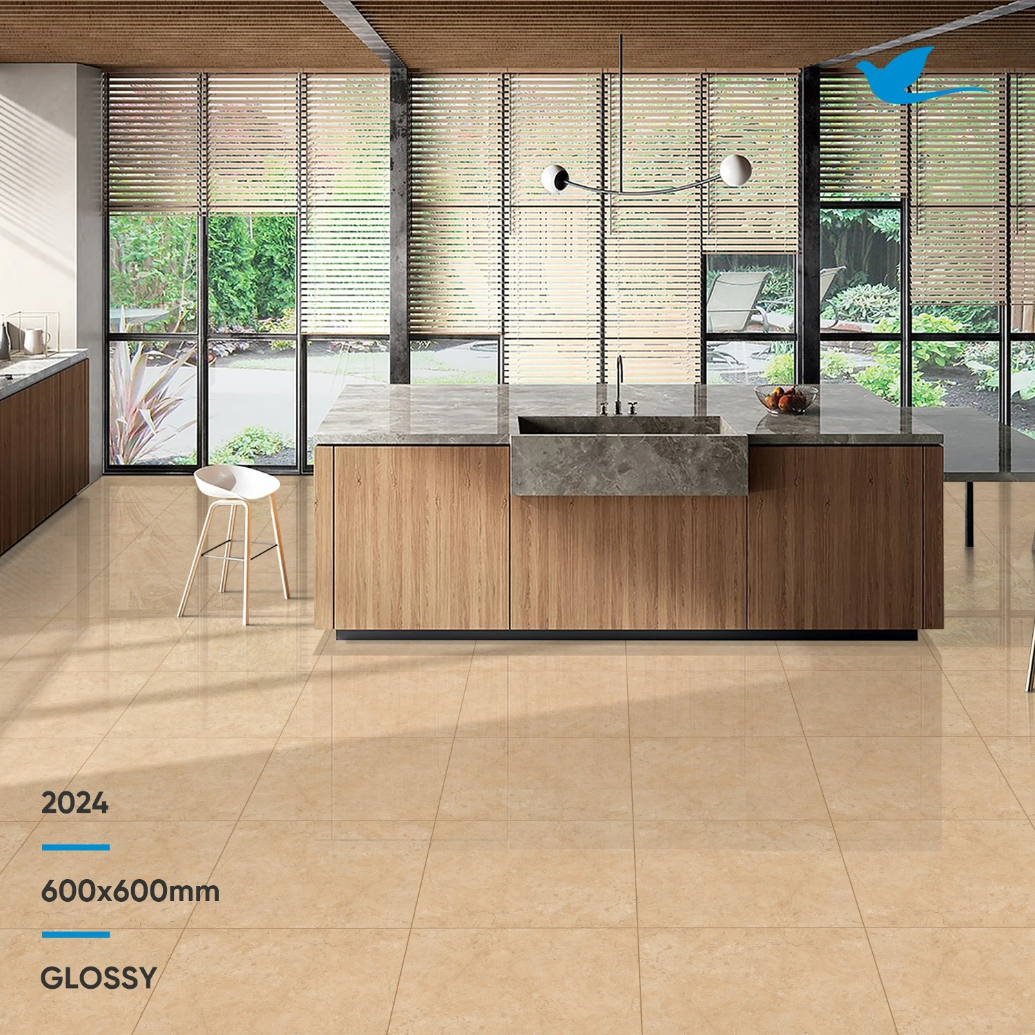 10mm Exquisite Granite and Marble Look Wall Tiles Floor Porcelain  Polished Tiles Non Slip Outdoor Floor Tiles