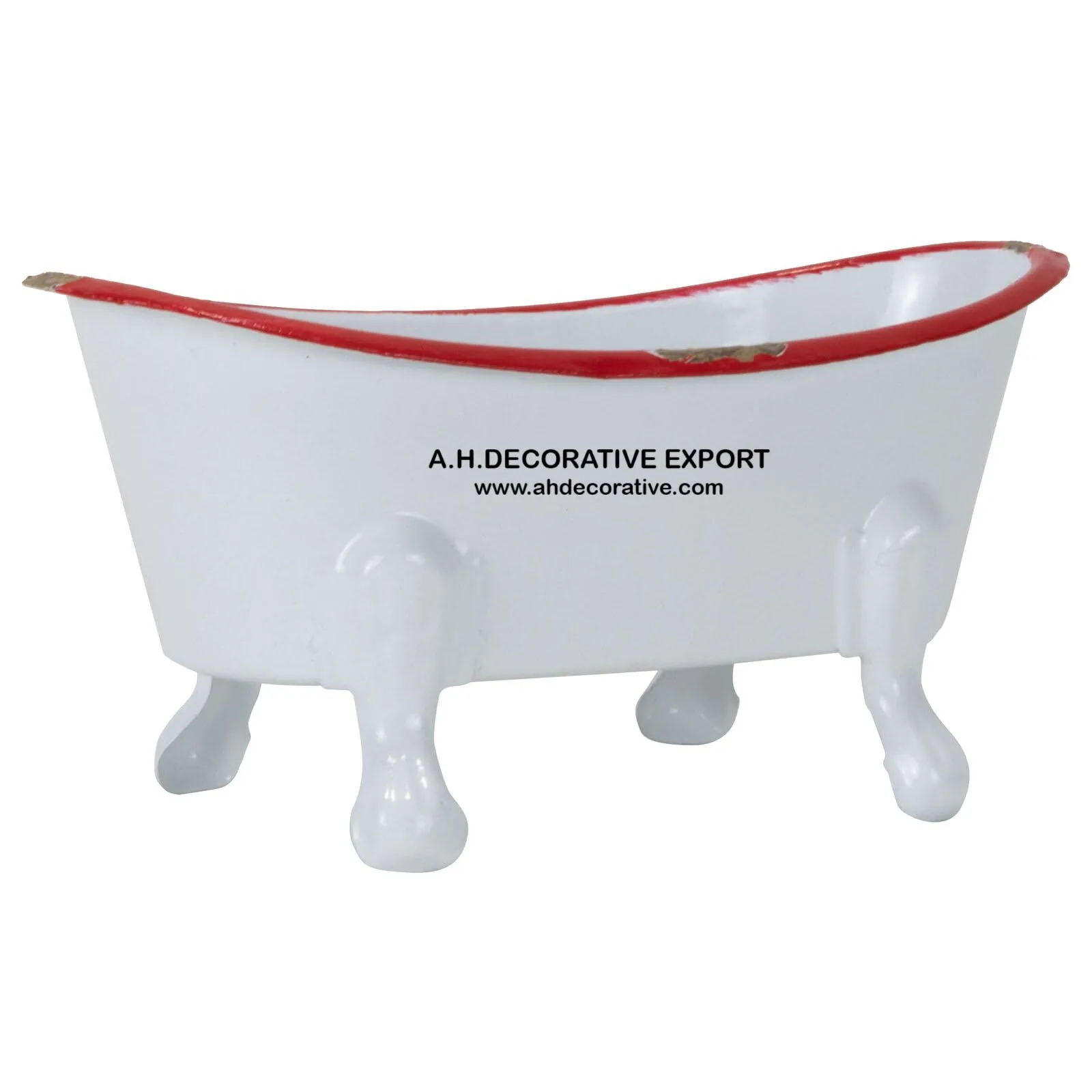Luxury High Quality Metal Decorating White Shiny Colored With Bath Tub Shape Soap Dish Bowl for Sale
