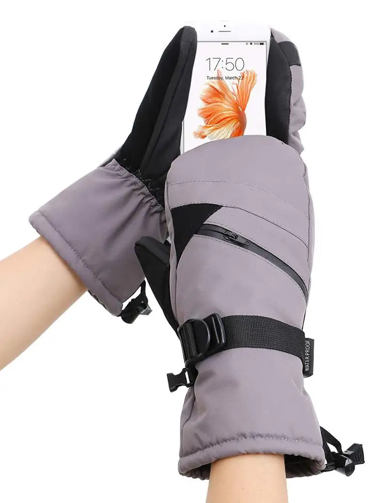 Оригинальные Водонепроницаемые перчатки с молнией манжеты лыжные варежки для сноуборда