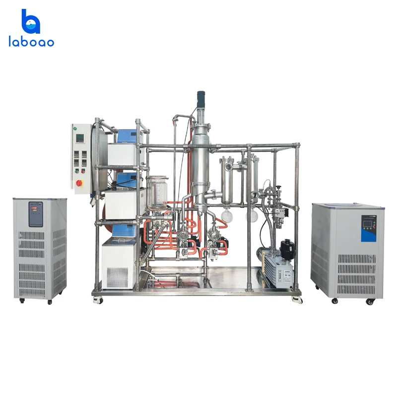 LABOAO Short Path SS Molecular Distillation Equipment with Continuous Feeding Gear Pump for Fish Oil