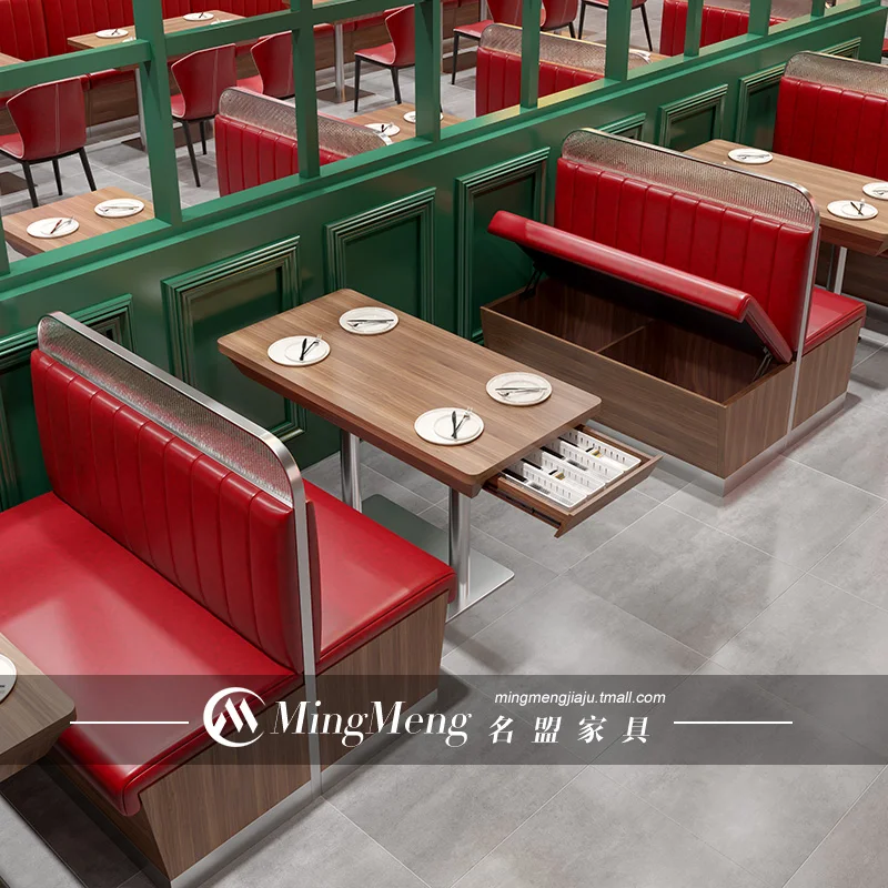 Dining Seating Booth Sets For Restaurant Furniture Customized Seating Fast Food Restaurant Sofa Booth