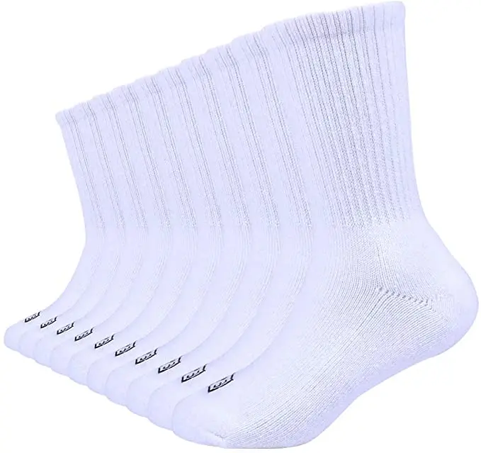
180tian 10P Pack Unisex Kids Cotton Cushion Crew Low cut and No show Bed Socks Stockings 