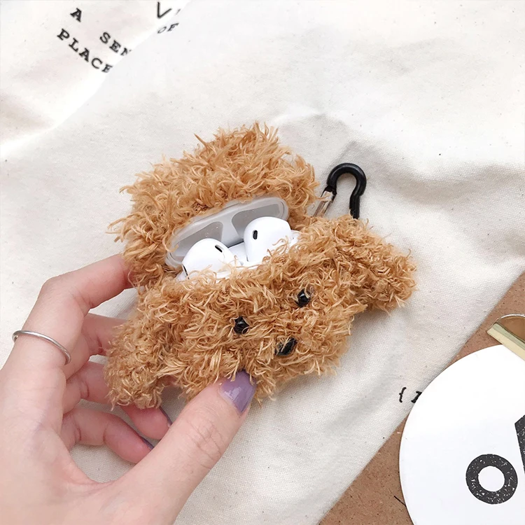 Плюшевый чехол с собакой для пушистых Airpods Airpod Pro