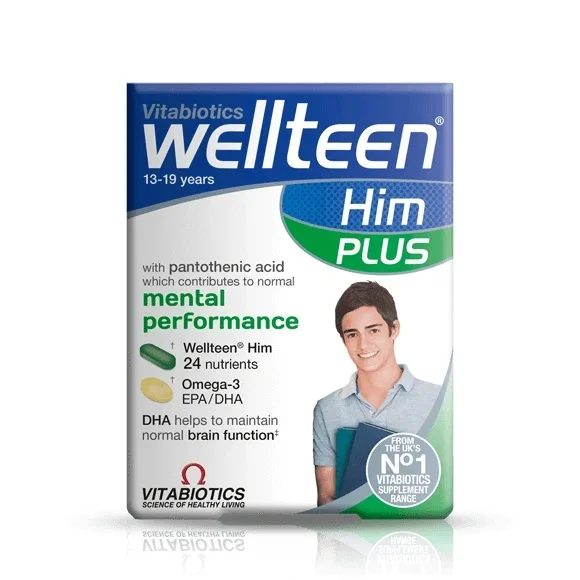 Vitabiotics Wellteen Him Plus Tablets X 28 &  28 Capsules 5021265247349 Vitabiotics Wellteen Him Plus