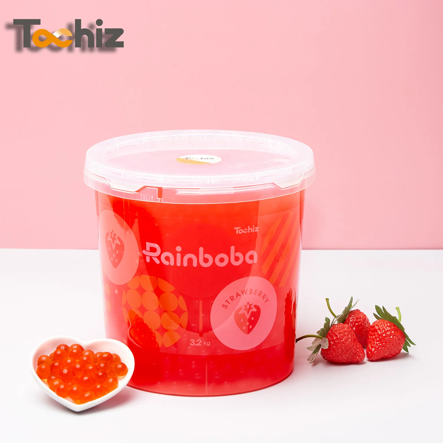 Жемчужины JB01 производства Тайвань с клубничным вкусом, Жемчужины для Пузырькового чая, разрывные жемчужины